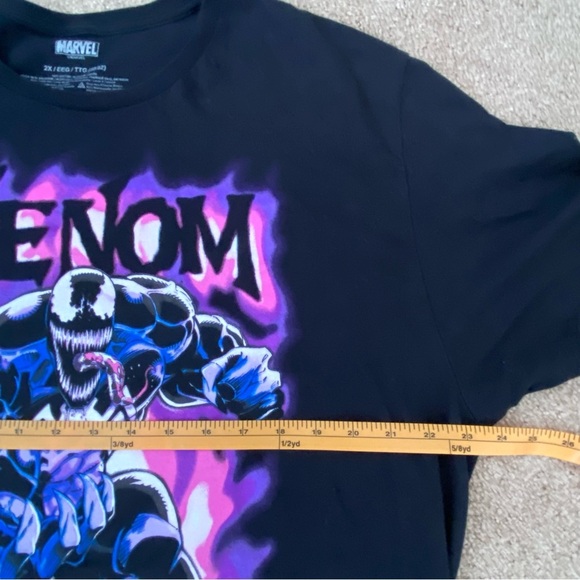 Venom Spider-Man Men's XXL 2XL T-Shirt Short‎ Sleeve Marvel Comics Purple Smoke - Picture 6 of 7